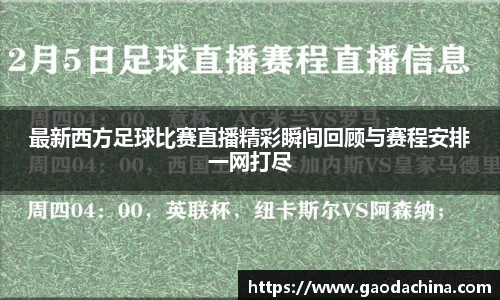 最新西方足球比赛直播精彩瞬间回顾与赛程安排一网打尽